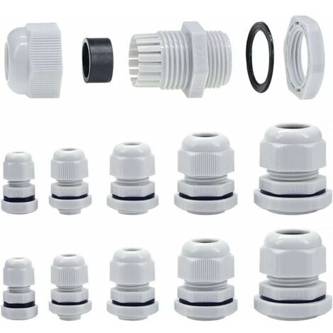 Bardusch-Presse étoupes M10 M25 10mm 25mm rembourrage presse étoupes à empiler avec écrou de blocage et rondelle (M10 M25 40pcs)