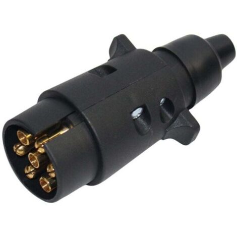 Bardusch-Prise remorque 7 Broches mâle, Prise attelage remorque 7 Broches Etanche, 12V fiche remorque 7 Broches, Prise 7 Broches a cosses pour remorque Caravane
