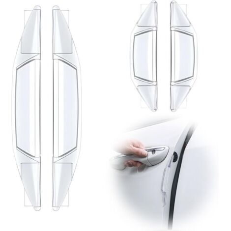 Bardusch Protection Portière Voiture 4 Pièces - Protège Portière Voiture Transparent Universel  Anti-Golpes pour Voiture, Auto-Agréable et Facile à Installer pour Bords Contre Rayures