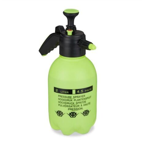 Bardusch - Pulvérisateur universel manuel 2L, jet réglable, pour eau et désherbant, brumisateur jardin, vert clair/noir
