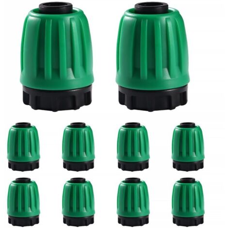 Bardusch Raccords d'irrigation goutte à goutte verts, lot de 10, pour tuyaux de 16 mm, adaptateur de prise pour irrigation goutte à goutte, raccords d'irrigation droits, connecteur de tuyau d'irrigati