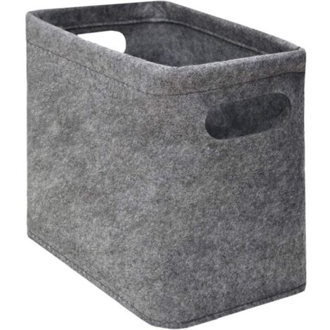 Bardusch-Rangement du Papier Toilette - Boîte en Feutre pour 4 Rouleaux - Panier de Bain - Gris