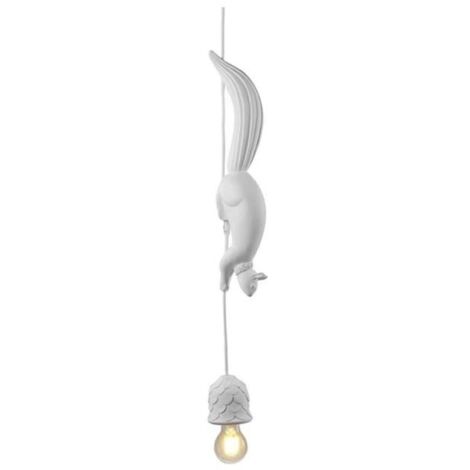 Bardusch - Résine Pendentif Lumière, Bande Dessinée Créative Écureuil Plafonniers, E26/E27 Lustre, moderne Intérieur Luminaire pour blanc