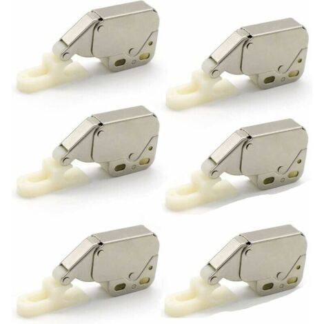 Bardusch-Ressort Mini Loquets,6PCS Mini Latch Automatique Printemps Catch,Loqueteaux à Ressort,Serrure de Ressort Loquet Mini Latch Armoire Mini Latch pour Porte d'armoire de Cuisine