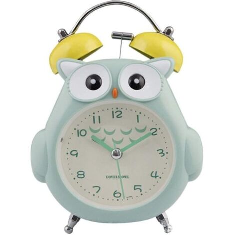 Bardusch-Réveil Belle Bande dessinée Hibou réveil à Piles Montre réveil décor à la Maison Horloge de Bureau