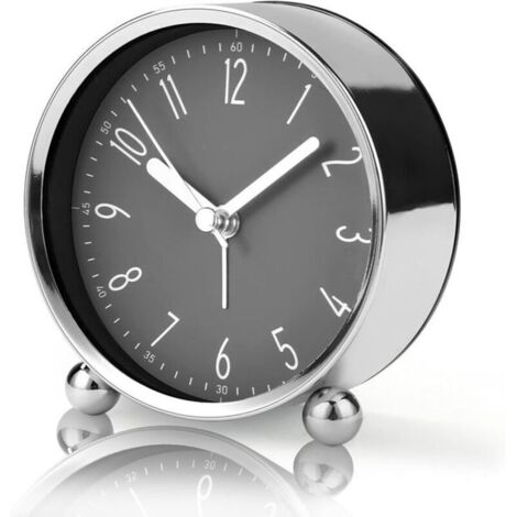 Bardusch - Réveil sans tic-tac, horloge de chevet silencieuse de 4 pouces pour les gros dormeurs