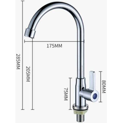 Bardusch-Robinet en laiton, robinet d'eau froide simple, fournitures de cuisine, robinet d'évier à légumes, robinet en alliage de zinc, robinet de cuisine vertical, évier sur pied, distributeur d'eau