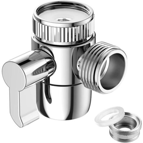 Bardusch Robinet inverseur pour douche avec adaptateur M22-M24, robinet d'arrêt, robinet inverseur pour cuisine ou salle de bain
