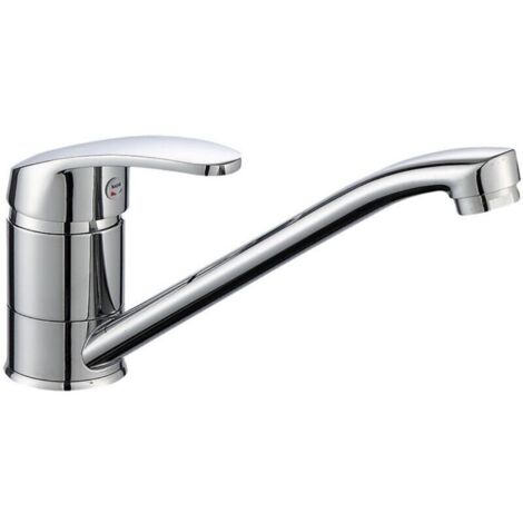 Bardusch - Robinet mitigeur d'évier de cuisine   Robinet de caravane basse pression avec bec pivotant à 360°, design monobloc à levier unique pour cuisine, bar et utilitaire-Robinet à eau froide uniqu