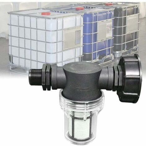 Bardusch-Robinet pour réservoir de 1 000 L, raccord pour tuyau d'arrosage pour récupérateur d'eau de pluie filtré, raccord pour réservoir IBC S60x6 (filetage mâle 3/4 pouce).