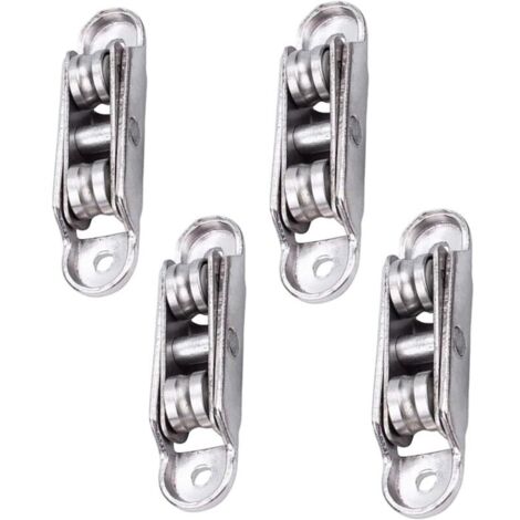 Bardusch Rouleau de porte – Poulie pour fenêtre, angle réglable en alliage de zinc, rouleau silencieux à double roue pour bureau, salon, chambre à coucher, cuisine, terrasse