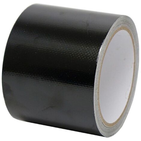 Bardusch Ruban de Réparation, Patchs de Bâche, Ruban Adhésif Noir, pour Réparer Bache de Camion ou de Serre, Tente enduite de PVC, Auvent, Belvédère, Tissu de Couverture (Noir, 5cm10m)