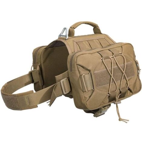 Bardusch-Sac à dos de voyage pour chien de race Dog Pack Hound Dog Dog Saddle Bag, idéal pour le camping et la randonnée, pour chiens de taille moyenne et grande, avec 2 poches latérales spacieuses (C