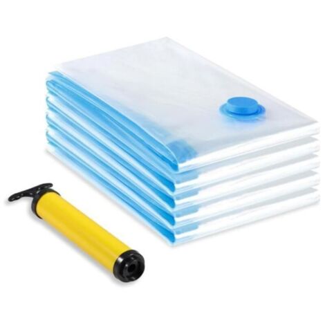 Bardusch-Sac Rangement Sous Vide Aspirateur, Lot de 5 (60 x 80cm) Sac Vetement Reutilisable, Housse de Rangement Sous Vide Couettes