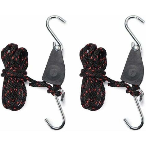 Bardusch-Sangles Cliquet 1/4 pouces Rope Ratchet Pour Lampe de Coissance 2 pièces Corde de Crochet Réglable