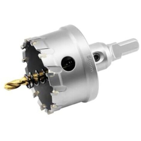 Bardusch-Scie cloche en carbure de 54 mm pour métaux, scie cloche professionnelle TCT pour métaux, acier inoxydable, fer, aluminium, laiton et plastique