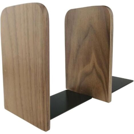 Bardusch-Serre-livres bois noyer style japonais, simple nature, pour maison, bureau, bibliothèque, école, décoration