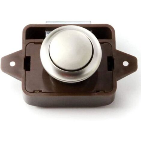 Bardusch - Serrure à bouton-poussoir Bouton poussoir serrure placard tiroir porte camping-car armoire bouton auto kit Brun