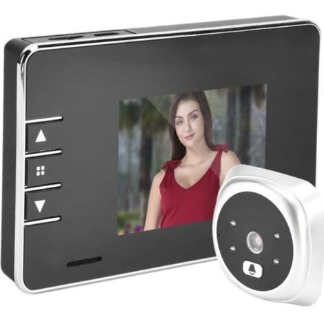 Bardusch - sonnette de porte intelligente Sonnette vidéo intelligente Écran LCD TFT 3 pouces Caméra de vision nocturne infrarouge