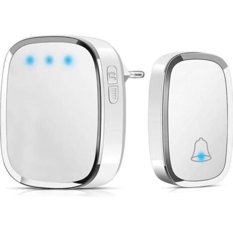 Bardusch - Sonnette de Porte sans fil étanche à 280m de portée - 36 sonneries - LED flash -