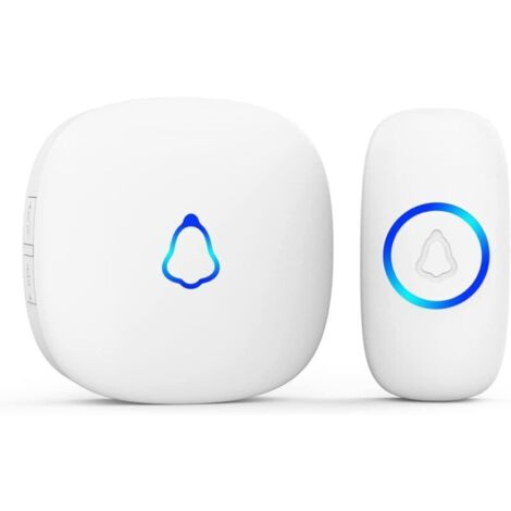 Bardusch-Sonnette Sans Fil Exterieur Etanche, Doorbell Avec 1 Récepteurs + 1 Émetteur À Pile, 58 Mélodies Carillon, 5 Niveaux Volume 120 dB, LED, 300m Longue Portée Sonette Pour Maison,Appartement,Bla