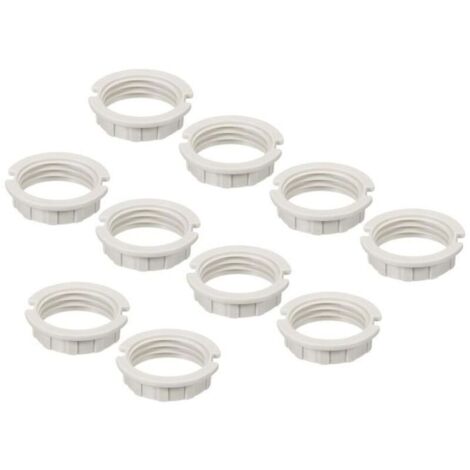 Bardusch - SOURCING MAP G9 Anneau Adaptateur Abat Jour Réducteur Lumière Douille Lampe M20 Support pour Luminaires Blanc 15Pcs