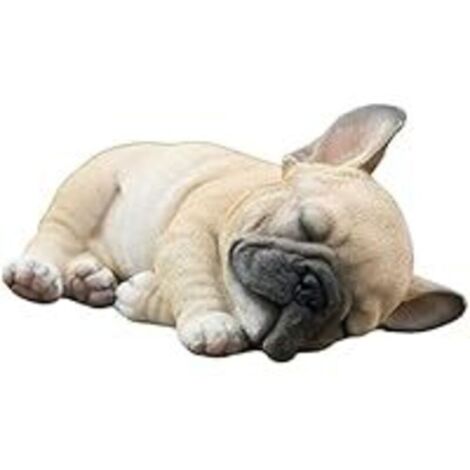 Bardusch - Statue de décoration, Ornement de pelouse de Chiot, Ornement de résine de Figurine de Chien de Statue de Bouledogue français pour Le décor extérieur ou d'intérieur, 12x11x5cm