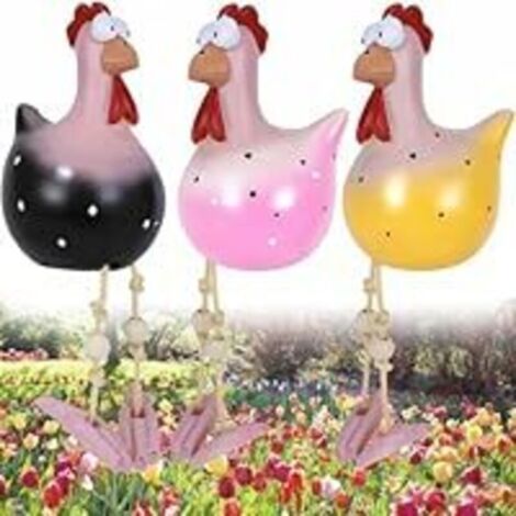 Bardusch-Statue Drôle de Poulet en Résine - Décoration de Jardin pour Terrasse et Balcon - Art de Cour pour Noël