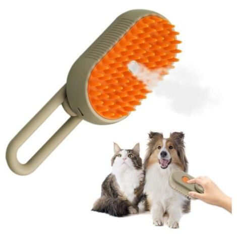 Bardusch-Steamy Brosse pour chat, Brosse Chien Chat à Vapeur, 3 En 1 Peigne De Massage En Spray Pour Chats, Brosse Vapeur Chat Pour Massage