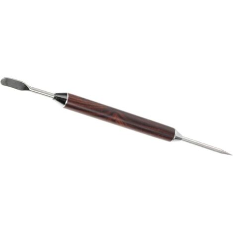 Bardusch - Stylo à Latte Inoxydable avec Poignée Bois Outil Durable pour Décoration de Café Accessoire