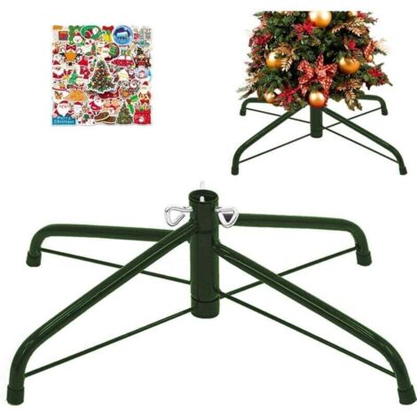 Bardusch-Support de base pliable pour sapin de Noël artificiel de 1.2 à 2.1 m - Support de rechange pour sapin de Noël - Convient aux poteaux de 1.3 à 3.2 cm les décorations de la maison de Noël. pour