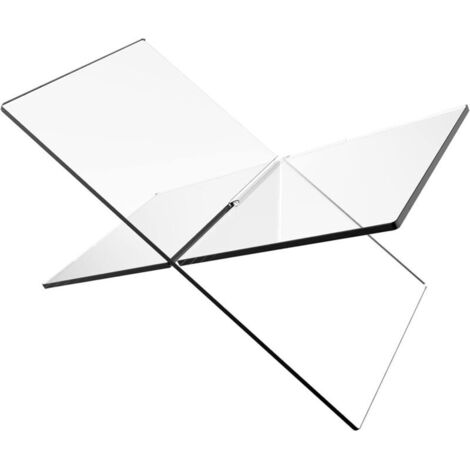 Bardusch-Support de Livre en Acrylique - Porte-Revues Transparent en Forme de X - Pour Bureau, Livres Ouverts ou Fermés, Recettes de Cuisine