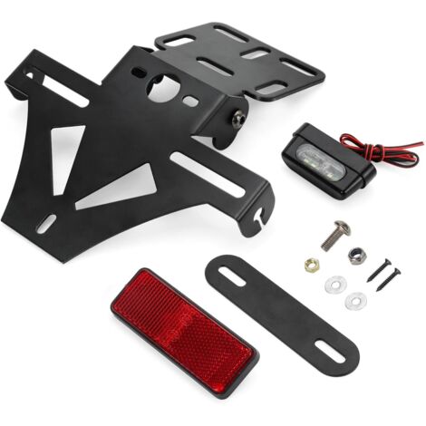 Bardusch-Support de Plaque d'immatriculation pour Moto - Angle Réglable - Compatible avec YZF R1 R3 R6 R15 R25 MT 07 Z800 CB650R
