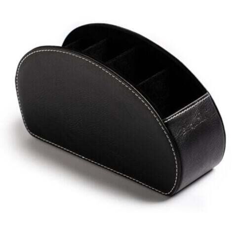 Bardusch-Support de télécommande en cuir PU, organiseur multifonction avec 5 compartiments, boîte de rangement pour télécommandes TV, crayons, pinceaux de maquillage