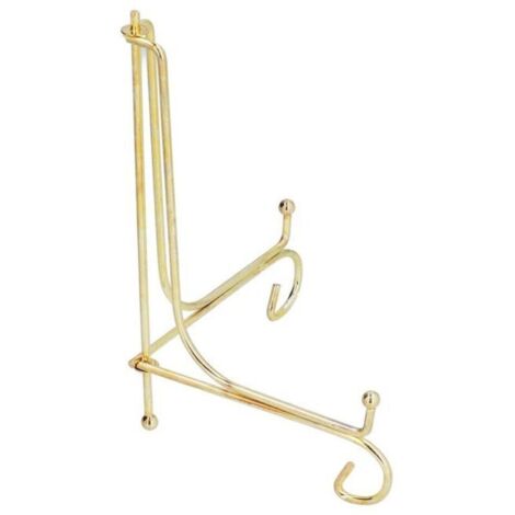 Bardusch-Support d\'horloge murale - DILWE - Ronde - Métal - Blanc - Or - 21,6x17,3 cm