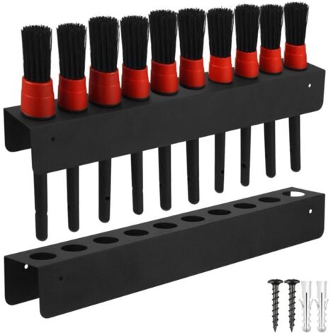 Bardusch-Support mural pinceau detailing – 10 trous métal – brosse voiture – garage/atelier – rangement