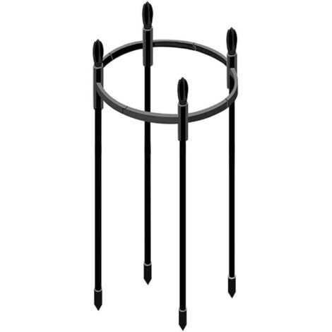 Bardusch-Support rond pour plantes grimpantes, anneau de support créatif pour vignes, rosiers, plastique noir, décoration intérieure, treillis réglable et durable