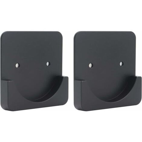 Bardusch-Support Tringle a Rideaux Sans Percage Accroche Tringle Fixation Tringle Rideau Support Barre Rideau Attache Tringle Porte Tringle Rideau Crochet pour Tringle Rideau,2 Pcs(Carré noir)