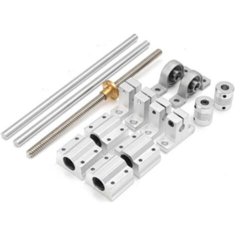 Bardusch - T8 Vis Sans Fin 8-400mm Bricolage Optique Guide Rail Roulement Siège Guide Linéaire Arbre