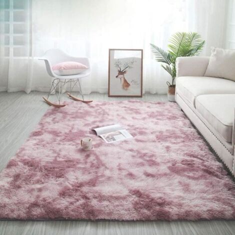 Bardusch - Tapis de Salon Shaggy 160 x 230cm en Peluche Rose Fibre de Polypropylène Souple Tapis Antidérapante tapis de chambre