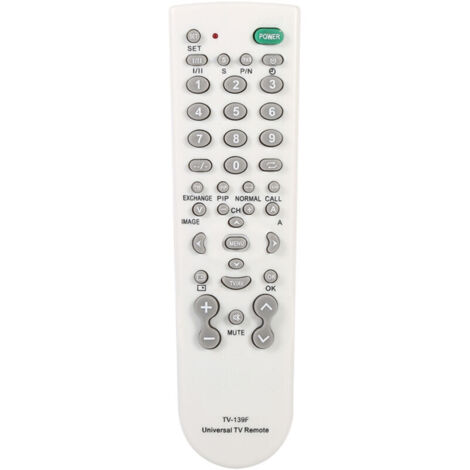 Bardusch-Télécommande TV intelligente universelle, 1 pièce, contrleur de remplacement TV-139F blanc