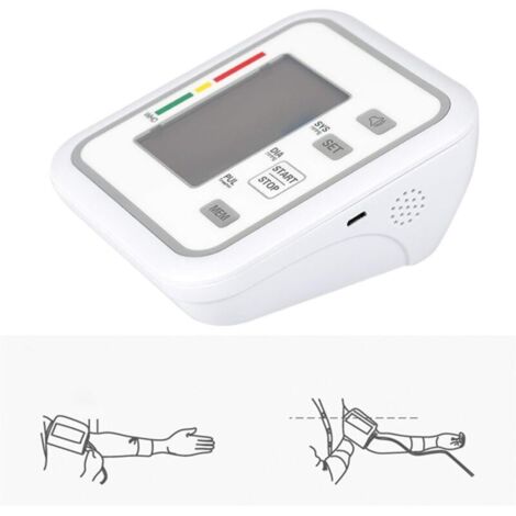 Bardusch - Tensiomètre électronique automatique de style bras supérieur avec grand écran LCD Outil de mesure numérique intelligent de la pression artérielle