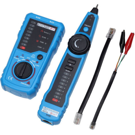 Bardusch - Testeur de câble réseau, traceur de fil multifonction, traceur avec son échantillon, localisateur de ligne RJ11 RJ45, Ethernet LAN réseau Cat5 Cat6 câble entretien collation, test de ligne