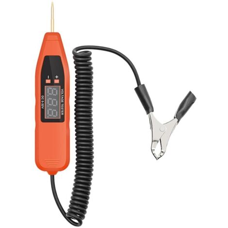 Bardusch Testeur de Tension Voiture Numérique 5-32 V Stylo Détecteur de Circuit Électrique Affichage Digital, Testeur de Fusibles 12 V pour Entretien Automobile, Outils Électriques