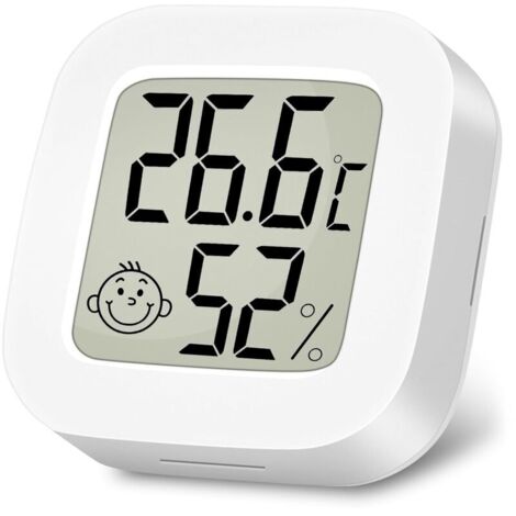 Bardusch - Thermomètre Hygromètre Intérieur Digital à Haute Précision, Moniteur de Température et Humidimètre
