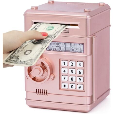Bardusch-Tirelire électronique oro rosa avec mot de passe, coffre-fort ATM, 3-7 ans – Cadeau anniversaire