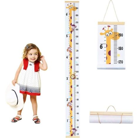 Bardusch-Toise croissance girafe amovible toile bois règle mesure fille garçon décoration