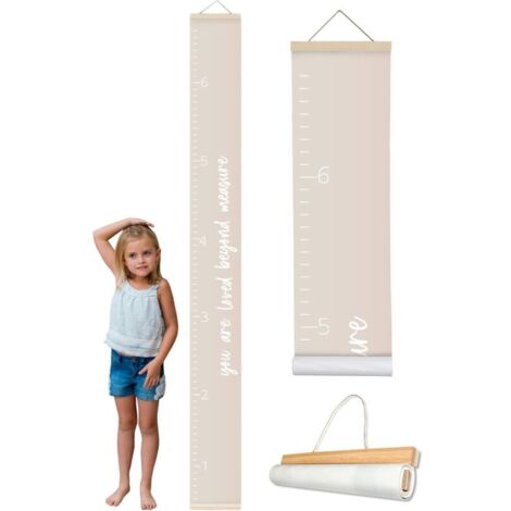 Bardusch-Toise croissance toile unisexe tableau hauteur ruban adhésif mural enfants