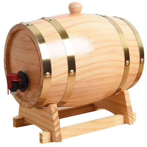 Bardusch-Tonneau à vin vintage en bois de 1.5 litres, fût de chêne pour vin rouge, tonneau pour restaurant, tonneau à bière en bois, tonneau à vin, décoration pour cave....
