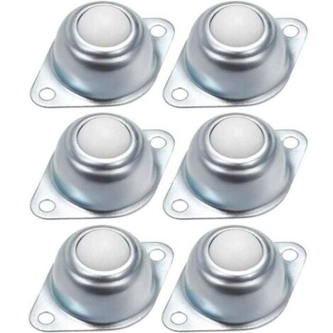 Bardusch-Transfert Billes roulettes pour Meubles roulettes Transfert Rouleaux pices de Transfert Billes Fer Galvanis avec Boules en Nylon pour Transmission Meubles Fauteuil Roulant 6 Pices